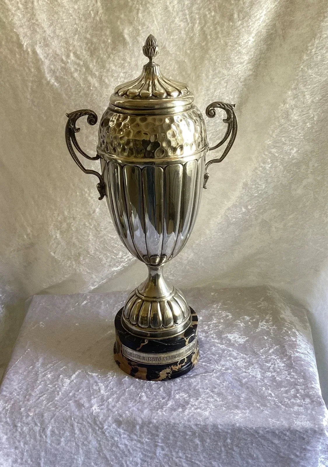RARE GRANDE COUPE TROPHÉE ANCIENNE ARGENT MASSIF