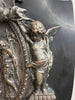 Bénitier En Bronze Argenté Représentant Le Baptême De Jésus.19ème siècle