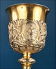 Calice Baroque Ancien Et Patène En Argent Doré 1836