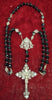 ANCIEN ROSAIRE D'ÉLISABETH. FILIGRANE EN ARGENT ET CRISTAL. XXE SIÈCLE