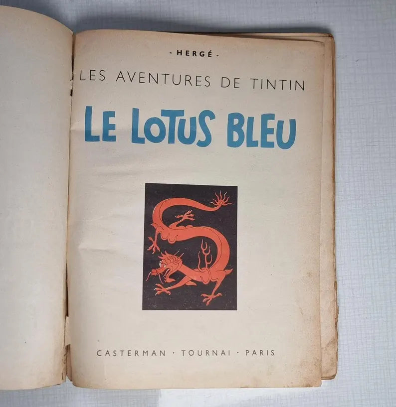 Livre Le Lotus Bleu Tintin