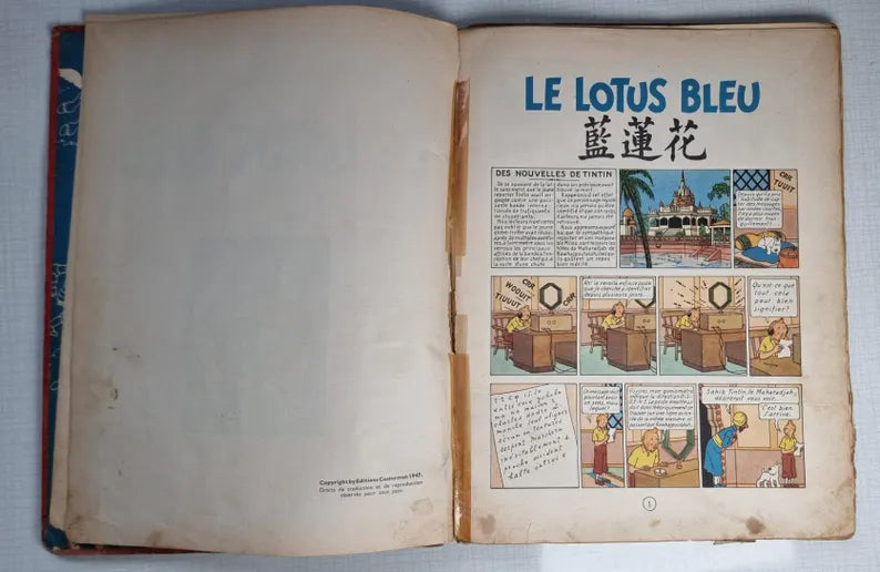 Livre Le Lotus Bleu Tintin