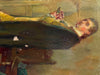 Peinture à l'huile sur bois du XVIIIe siècle intitulée Le porte-morve