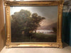 Tableau de l'artiste G. Stähly représentant Därligan sur le lac de Thoune