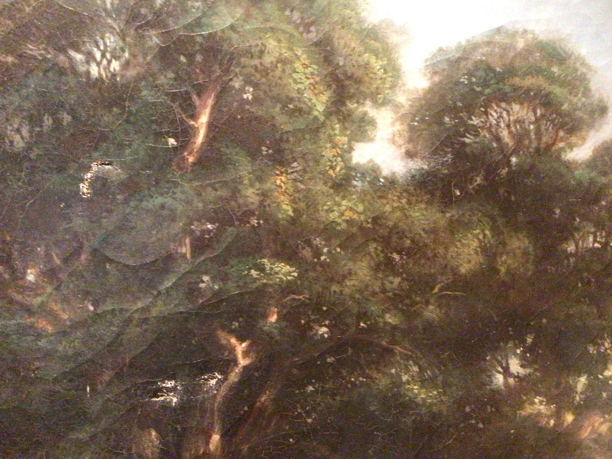 Tableau de l'artiste G. Stähly représentant Därligan sur le lac de Thoune