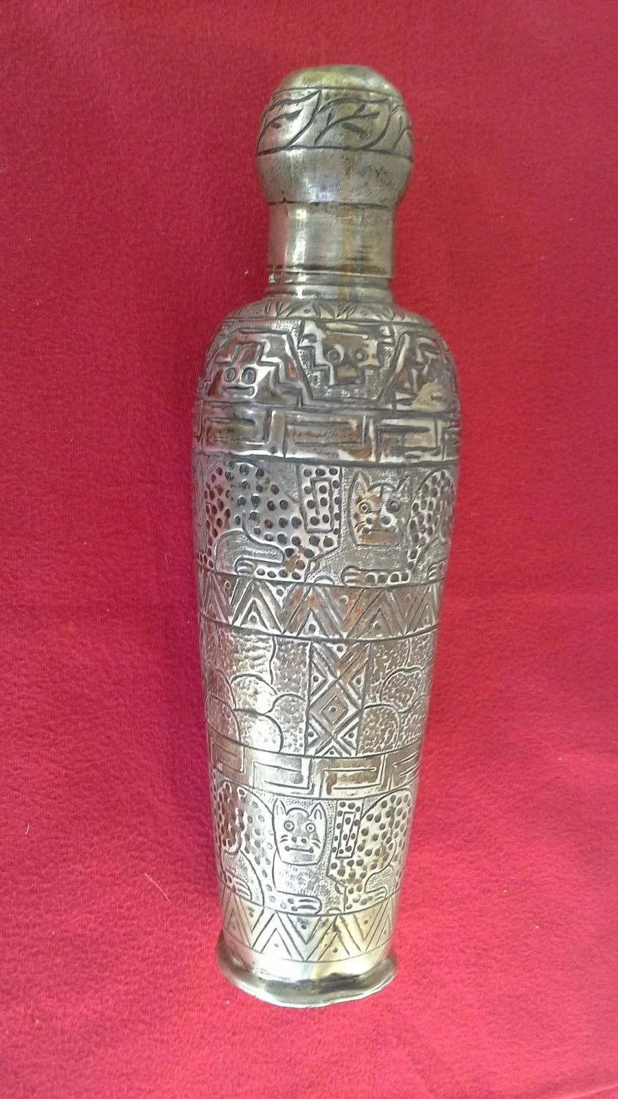 Ancien shaker à cocktail en argent sterling