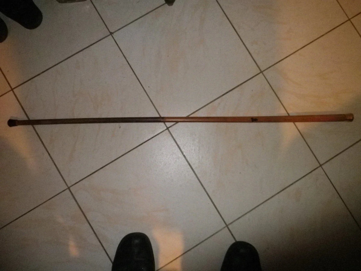 Canne ancienne pommeau or 18k poinçon tête d'aigle