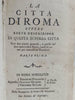 Guide touristique de Rome, édition rare de 1774