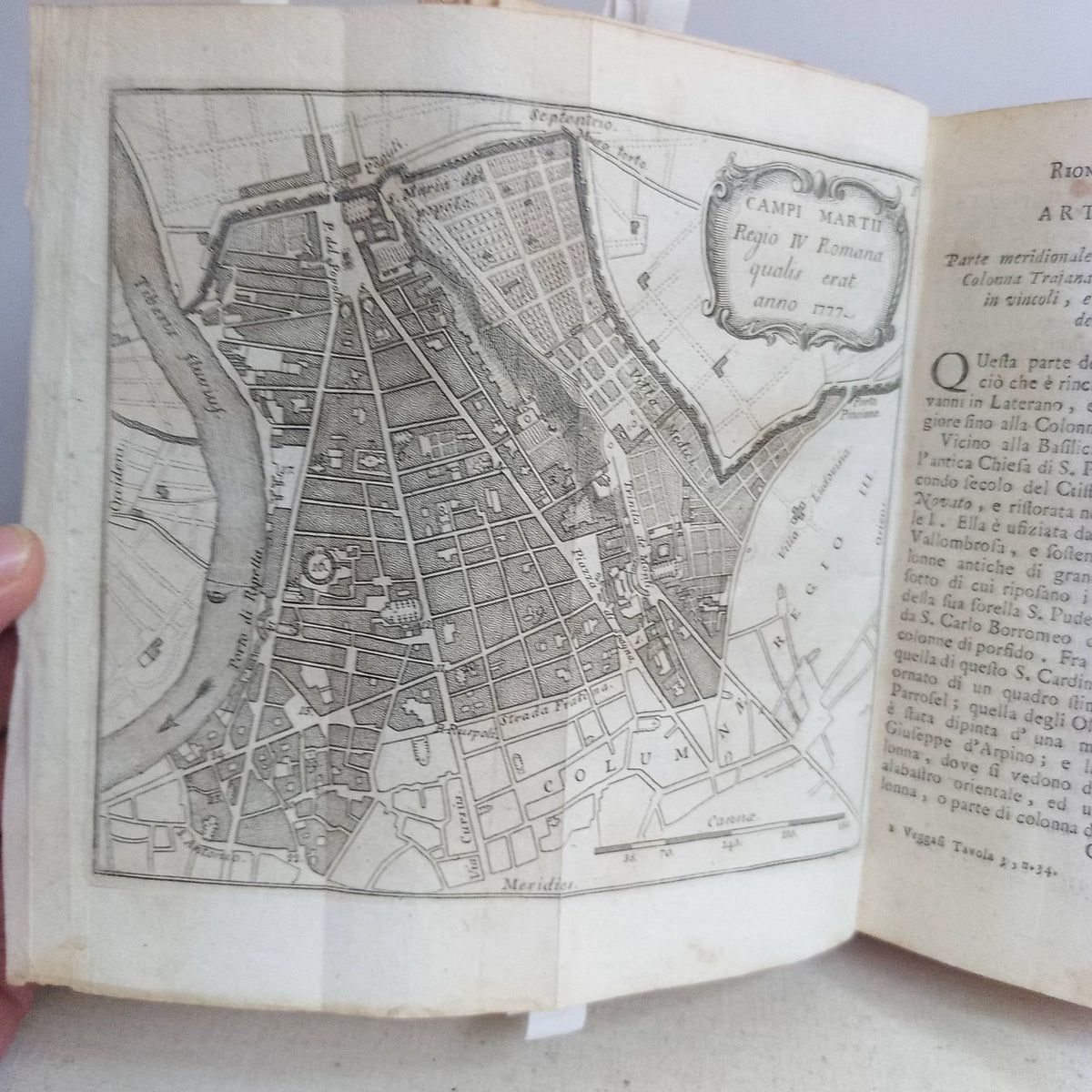 Guide touristique de Rome, édition rare de 1774
