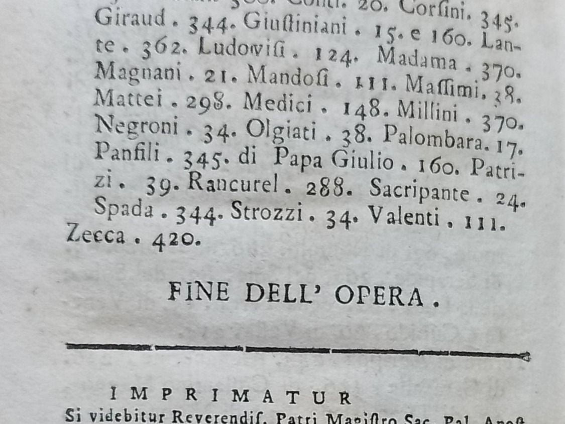 Guide touristique de Rome, édition rare de 1774