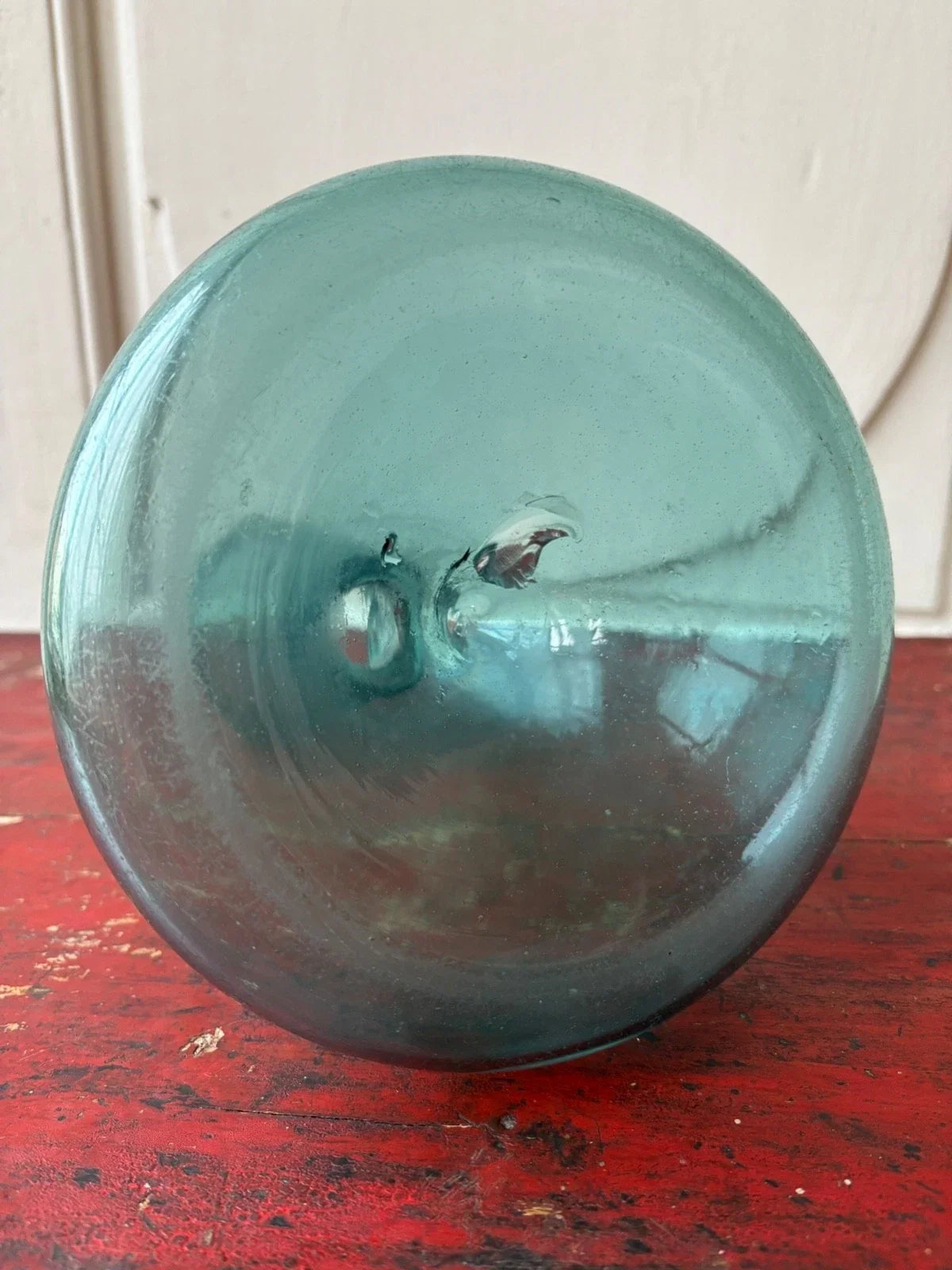 Ancien flacon mesure en verre soufflé