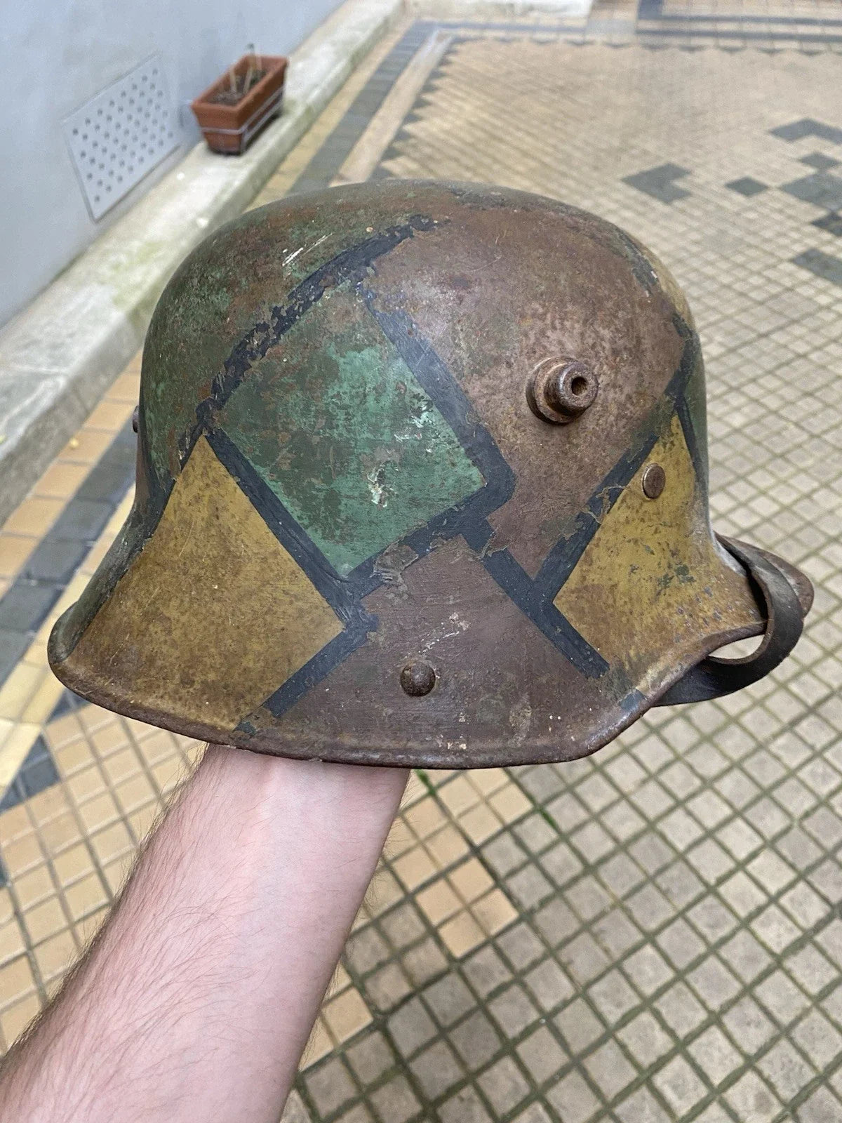 Casque allemand mod.16 camouflé tortue