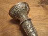 Paire de chandeliers persans authentiques en argent massif