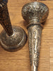 Paire de chandeliers persans authentiques en argent massif