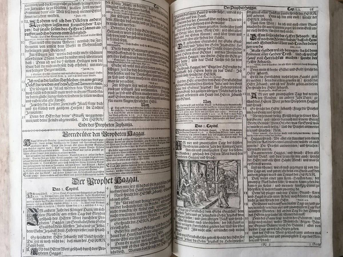 Bible ancienne de 1712 imprimée à Minden