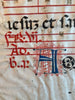 Feuille encadrée d'un antiphonaire, manuscrit enluminé en latin