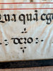 Feuille encadrée d'un antiphonaire, manuscrit enluminé en latin
