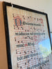Feuille encadrée d'un antiphonaire, manuscrit enluminé en latin