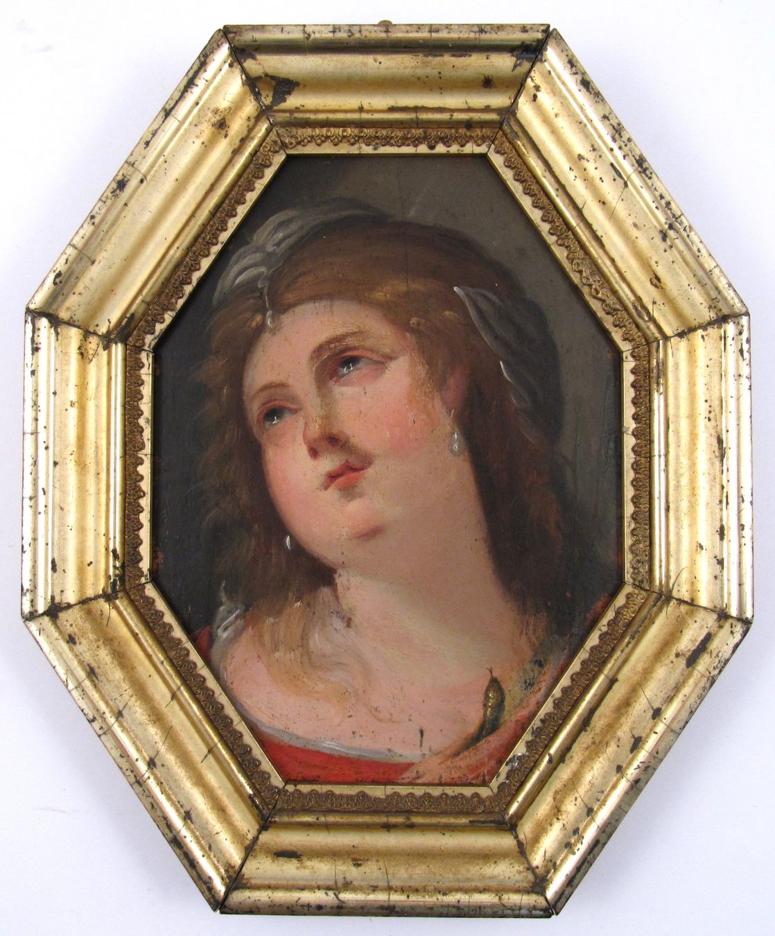 Peinture à l'huile Successeur de Guido Reni (1575-1642) Cléopâtre
