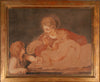 Tableau ancien Aquarelle sur parchemin du XIXe siècle
