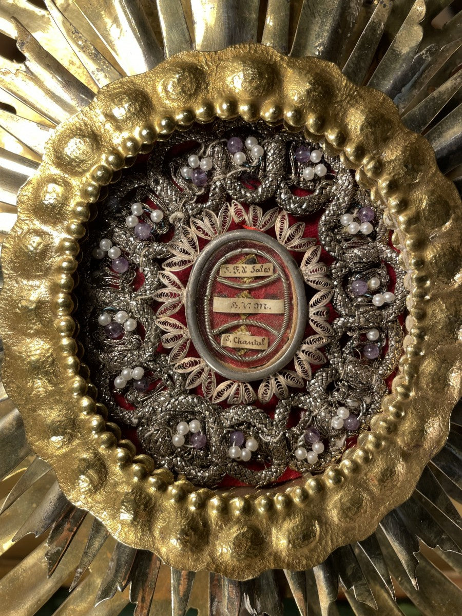 Grand ostensoir avec reliques du XVIIIe siècle