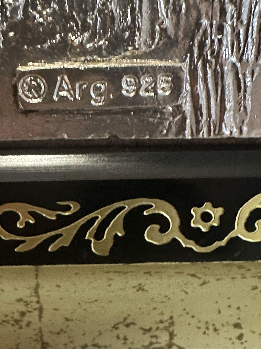 Image sacrée de Padre Pio en argent 925, pièce authentique