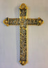 Croix baroque en relief tridimensionnelle du XVIIe/XVIIIe siècle