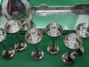 Ancien service à liqueur en argent massif