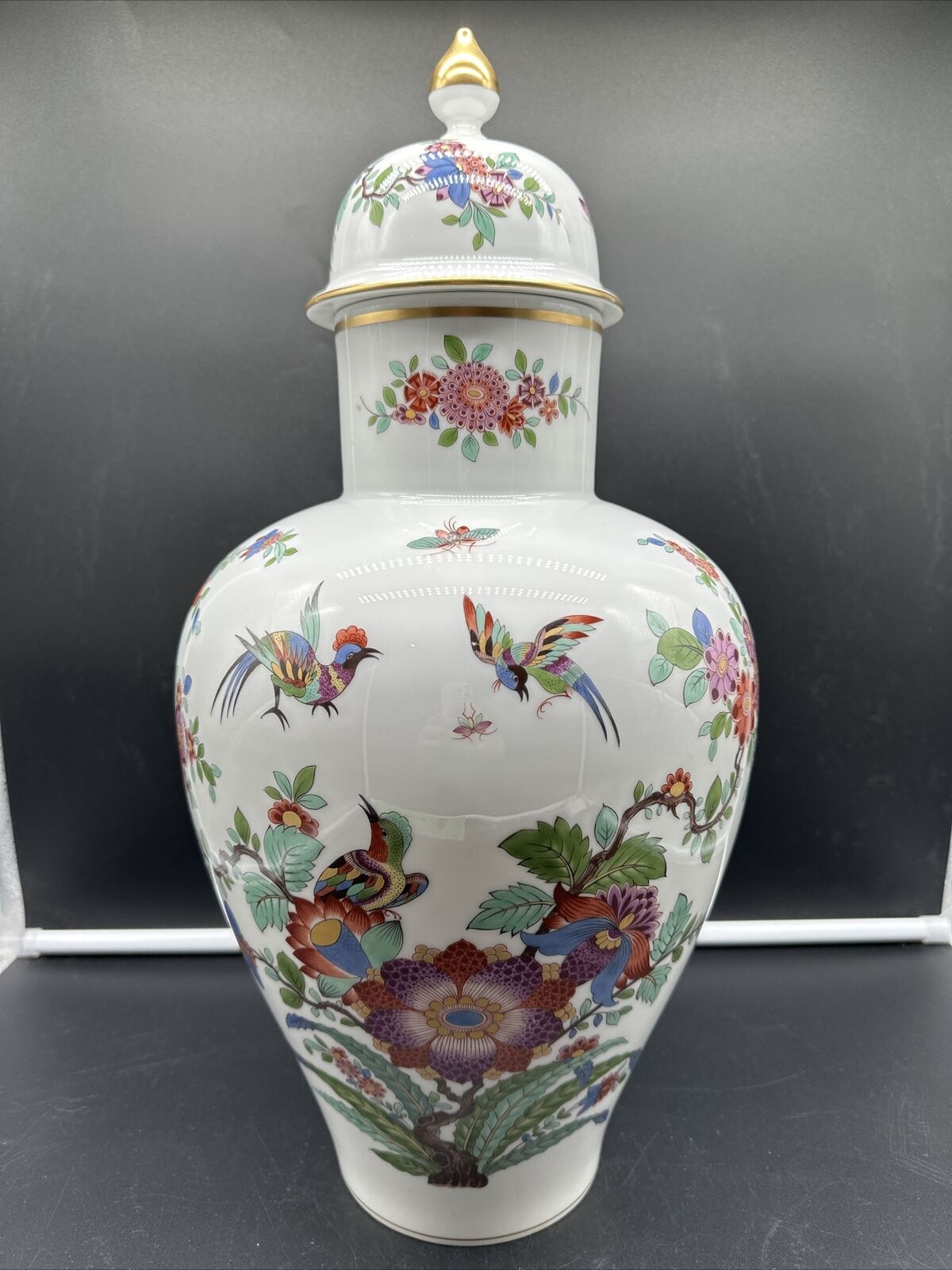 Grande vase à couvercle Meissen