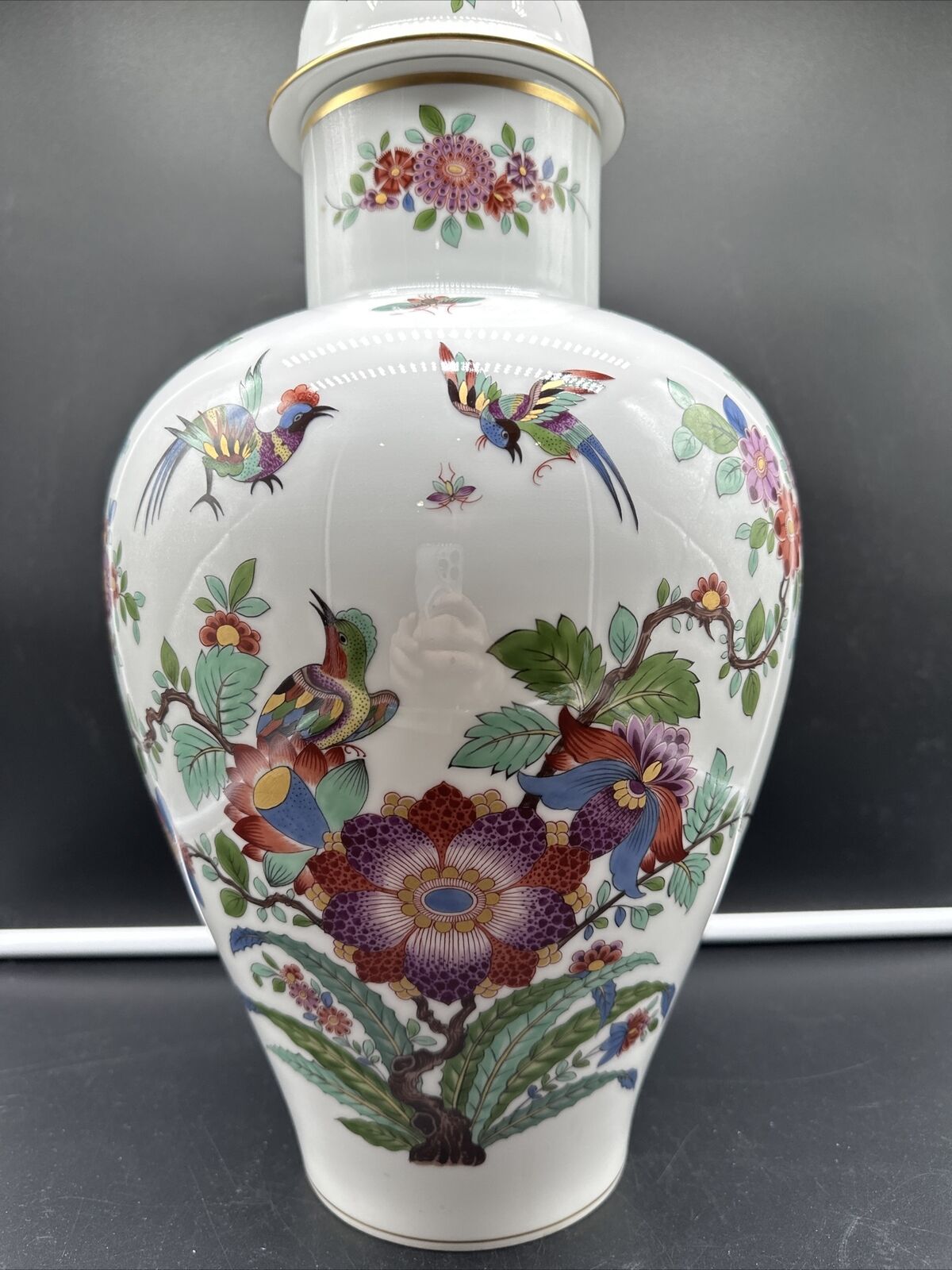 Grande vase à couvercle Meissen