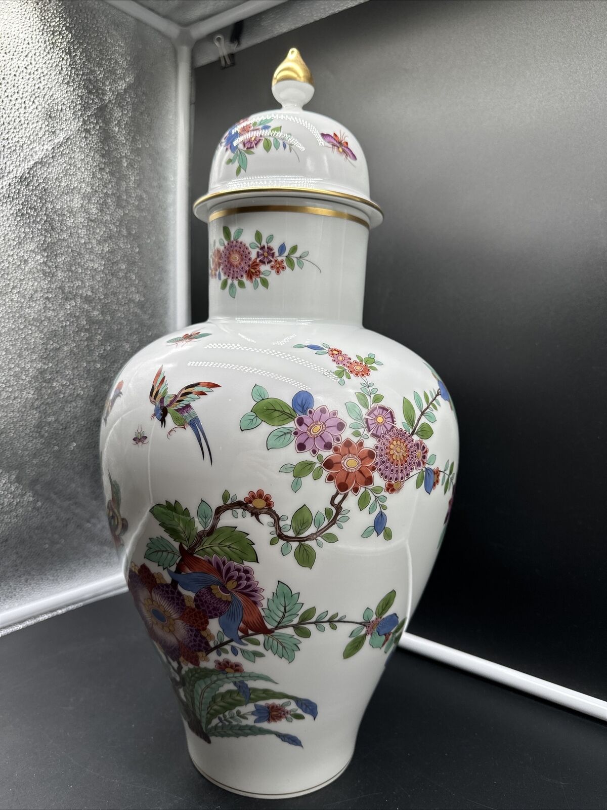Grande vase à couvercle Meissen