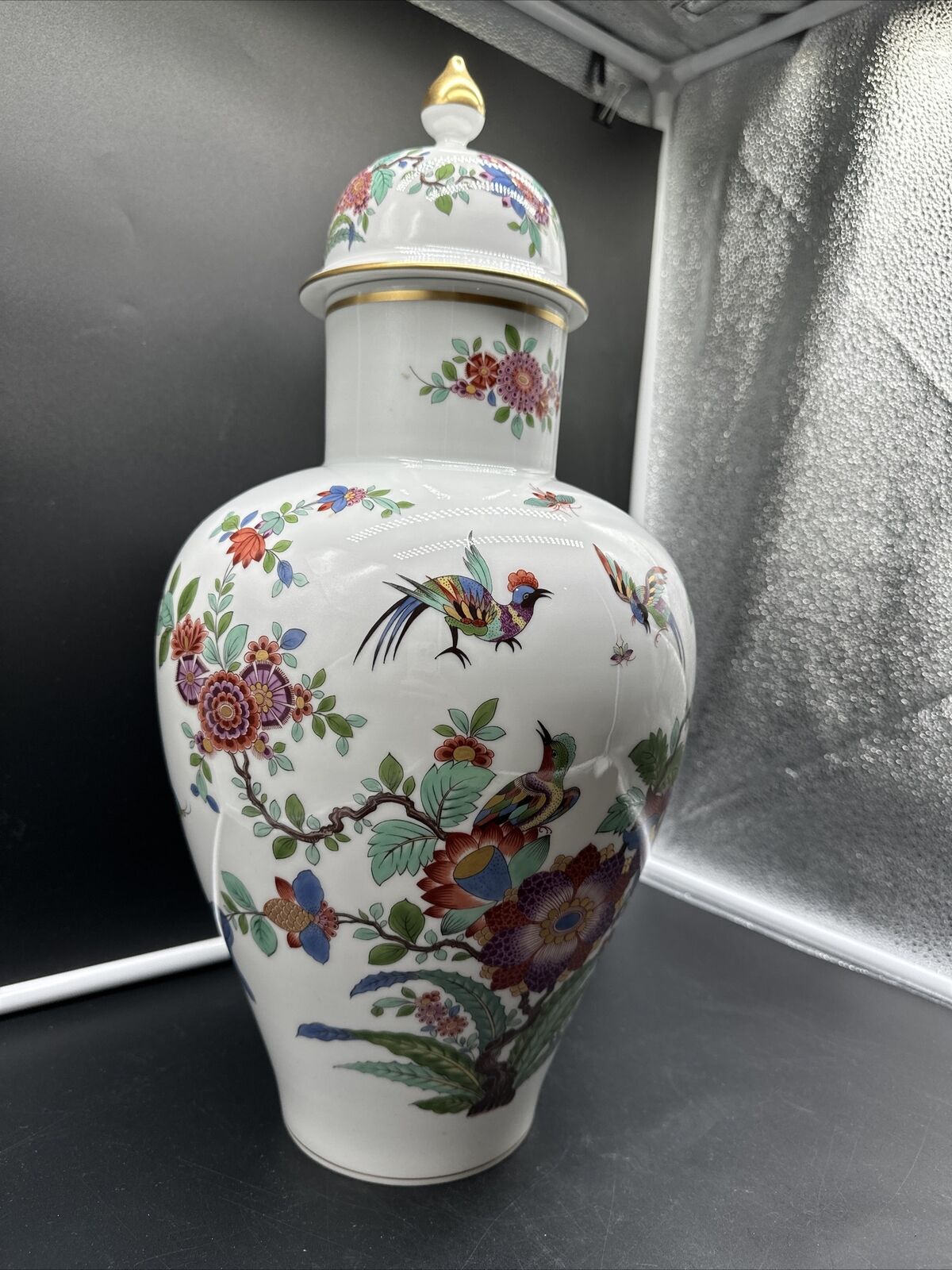 Grande vase à couvercle Meissen