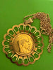 Pendentif monté sur pièce de 20 francs or Napoléon III 1854, entourage or