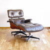Fauteuil Lounge Chair Marron de Charles & Ray Eames - Herman Miller - Vintage 1970