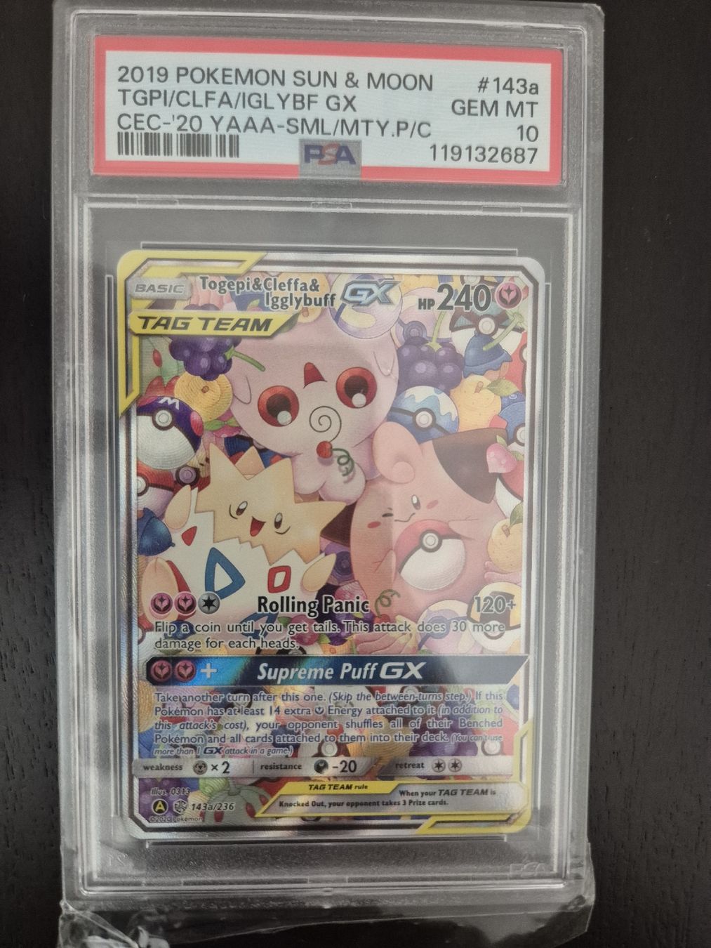 Carte à collectionner Pokémon de la série Sun & Moon