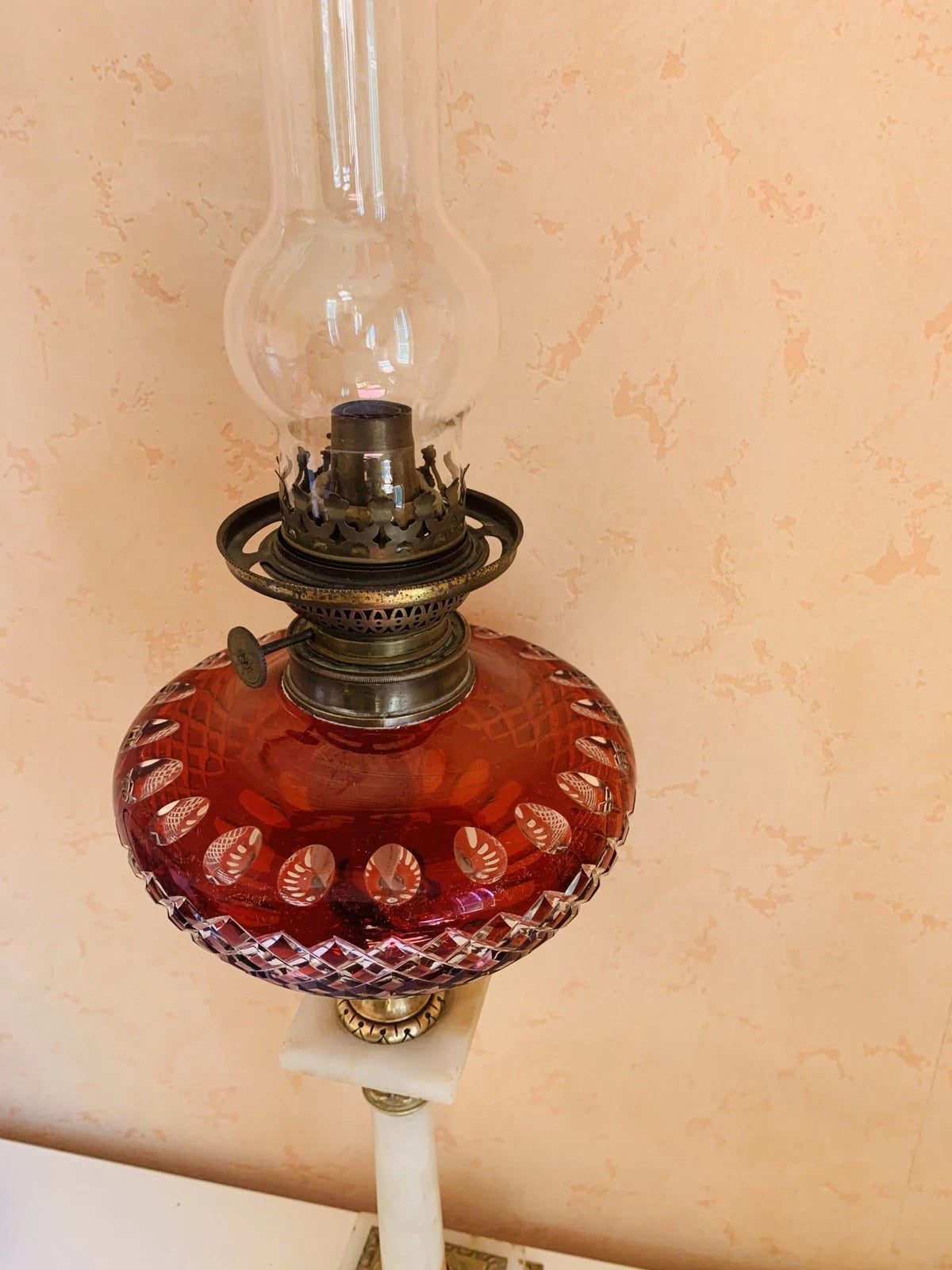 Lampe à huile en verre soufflé