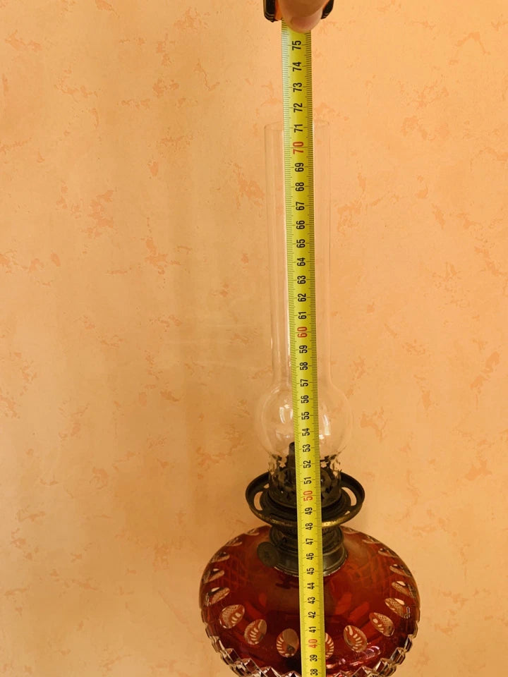 Lampe à huile en verre soufflé