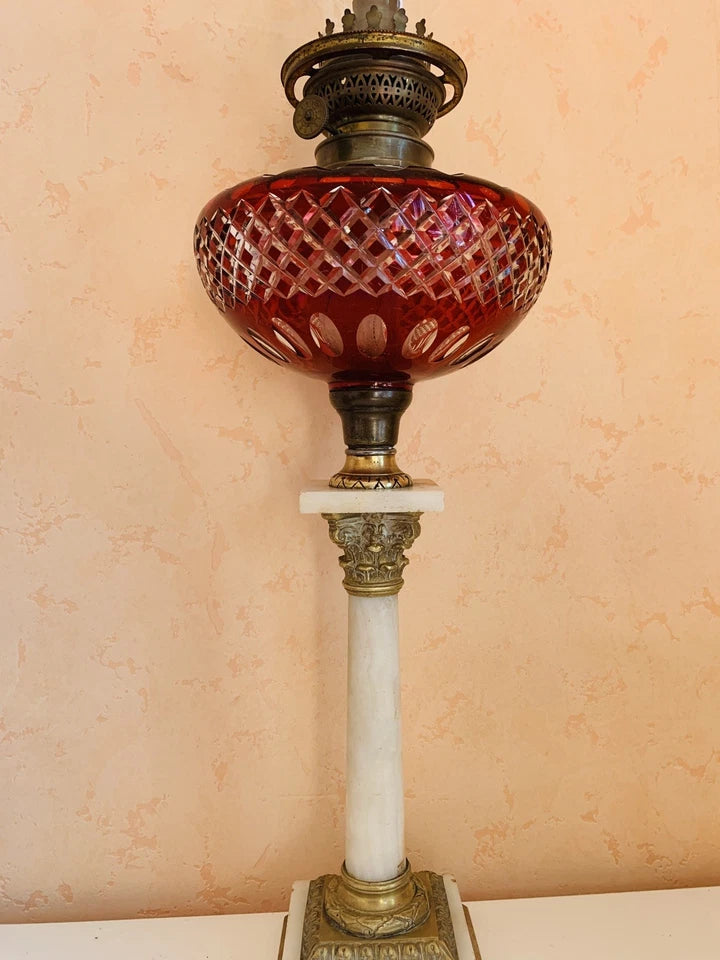 Lampe à huile en verre soufflé