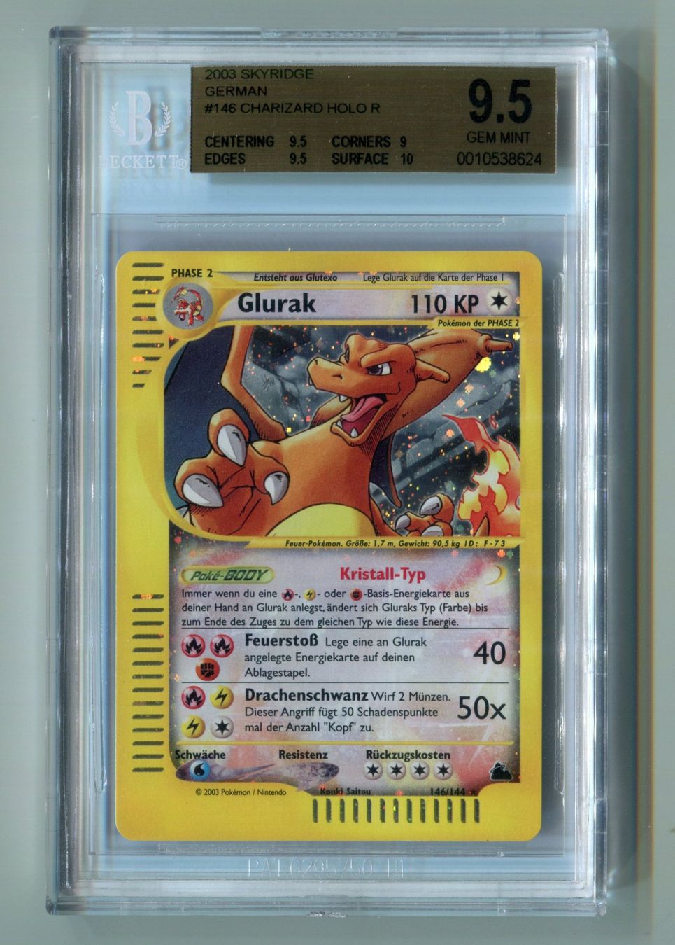 Carte Pokémon Dracaufeu Holo de l'extension Skyridge