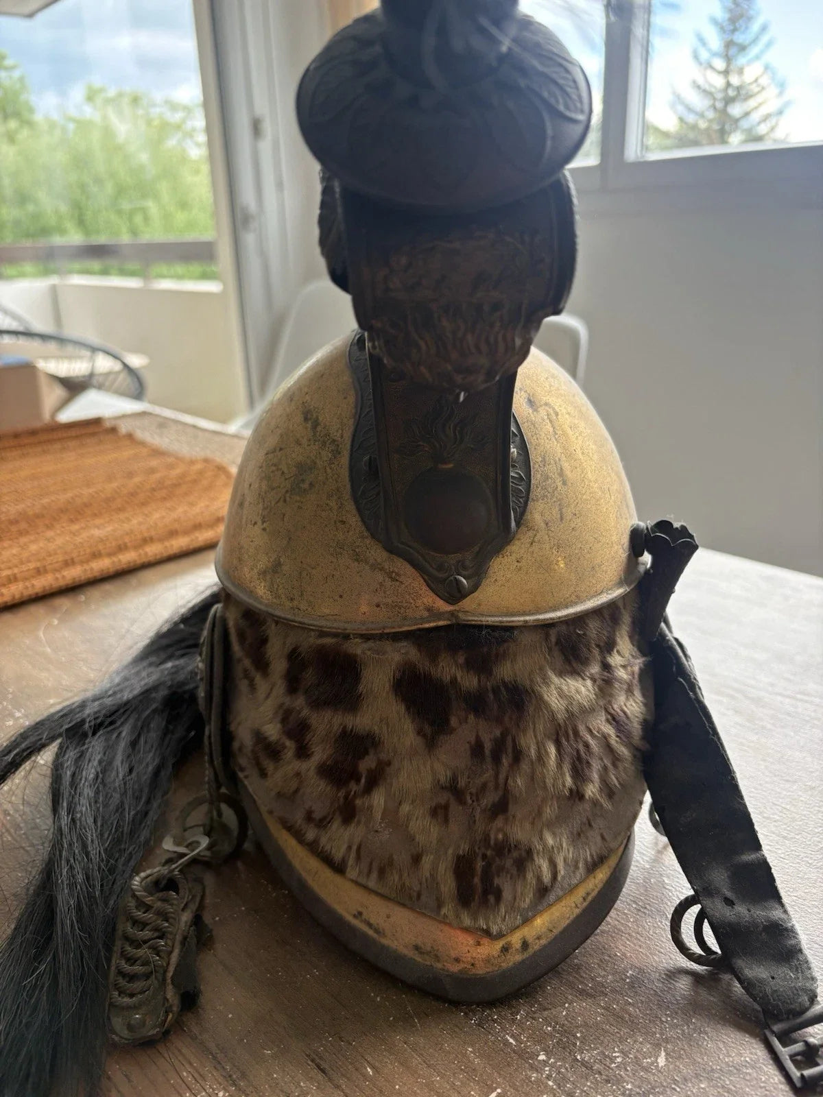 Casque militaire modèle 1858 d'officier de dragon