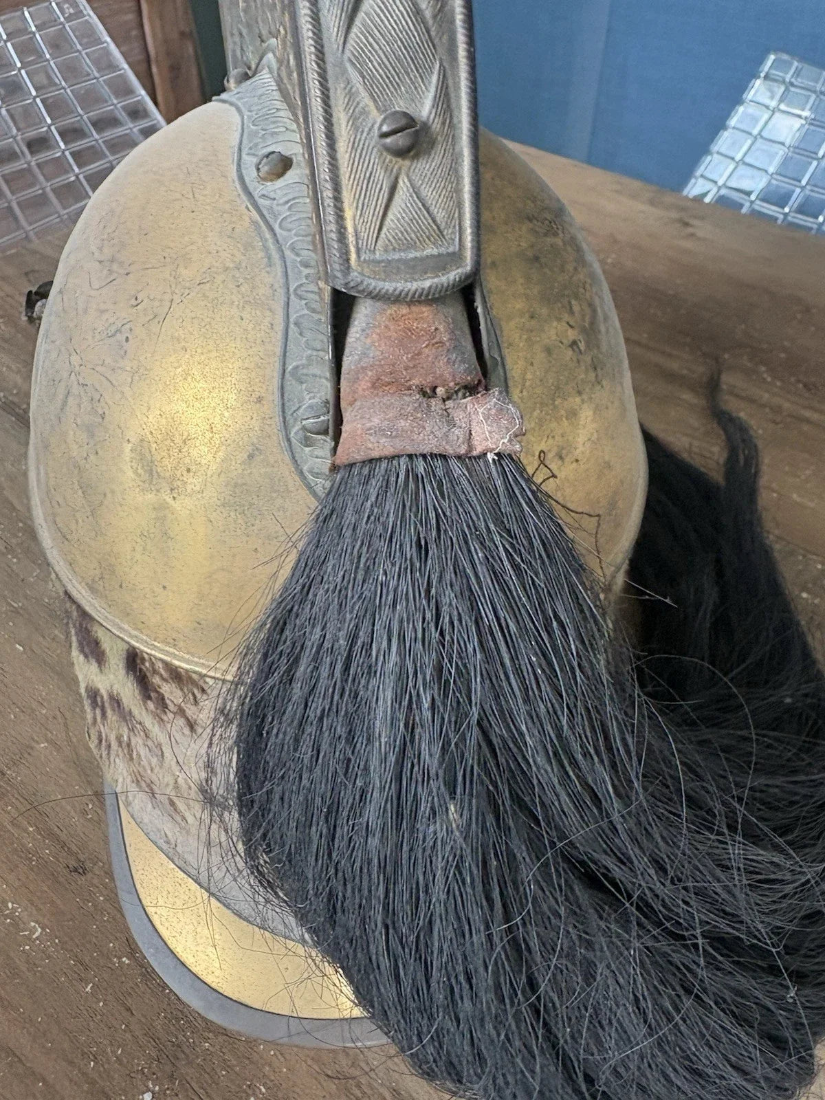 Casque militaire modèle 1858 d'officier de dragon
