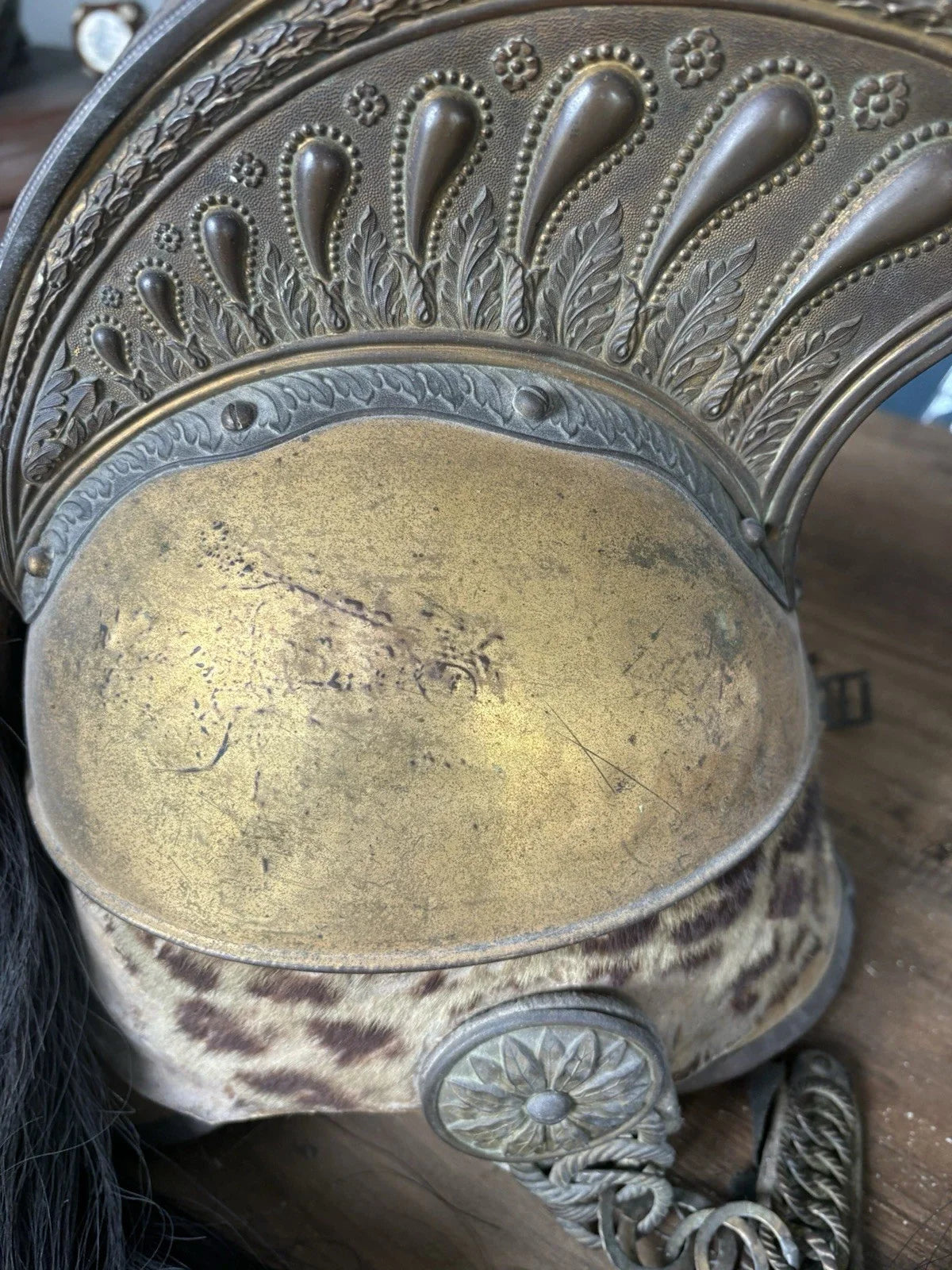 Casque militaire modèle 1858 d'officier de dragon