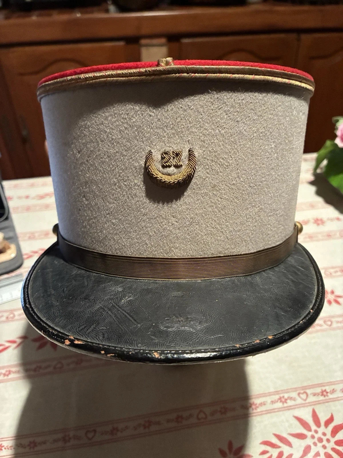 Képi du 27e régiment de tirailleurs algériens (27e RTA), marqué goudal