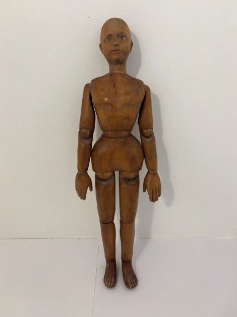 Mannequin ancien d'artiste articulé en bois