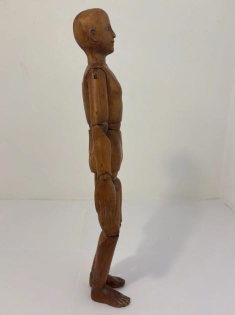 Mannequin ancien d'artiste articulé en bois
