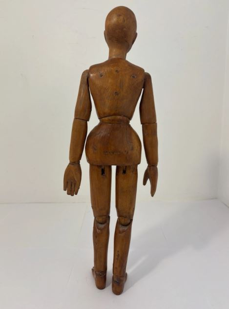 Mannequin ancien d'artiste articulé en bois