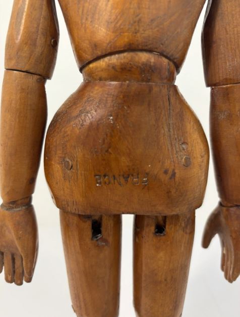 Mannequin ancien d'artiste articulé en bois