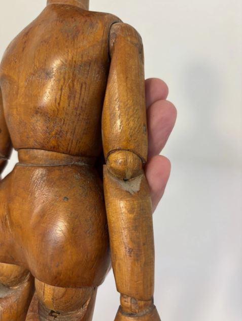 Mannequin ancien d'artiste articulé en bois