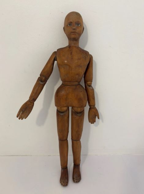 Mannequin ancien d'artiste articulé en bois
