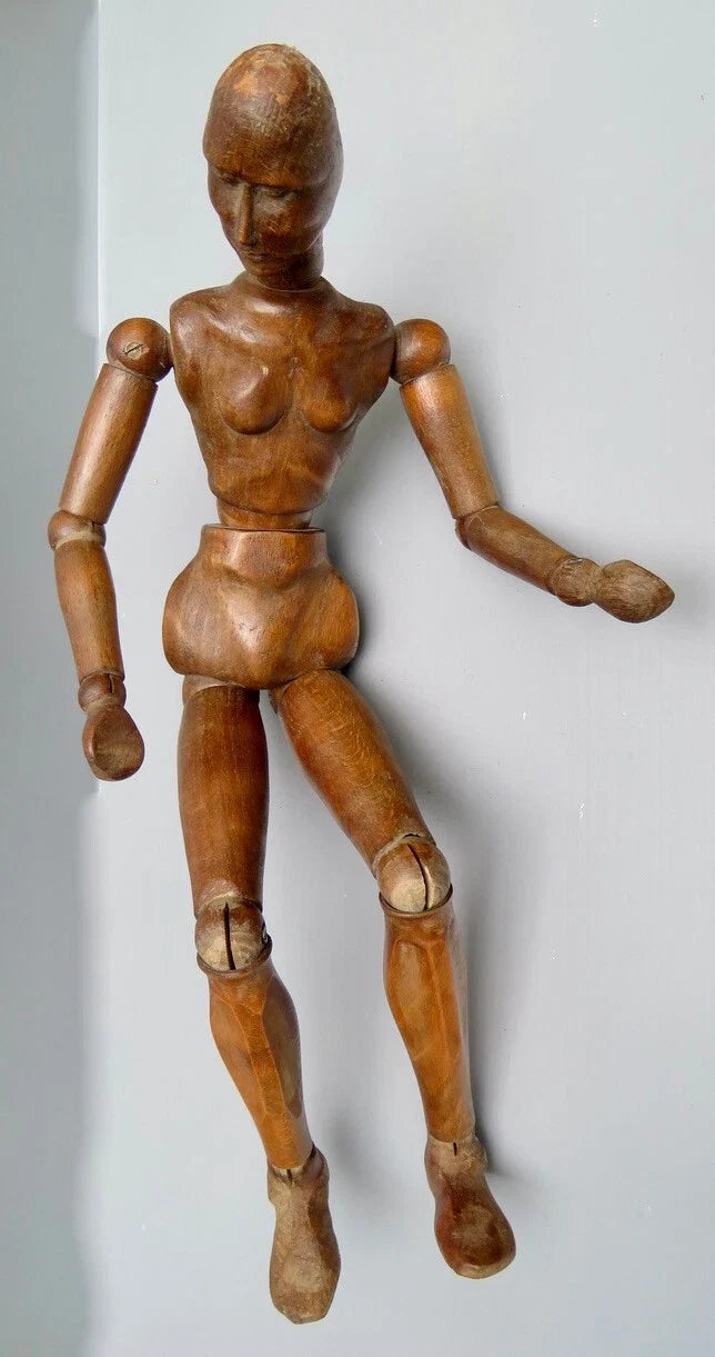 Mannequin d'artiste en bois féminin